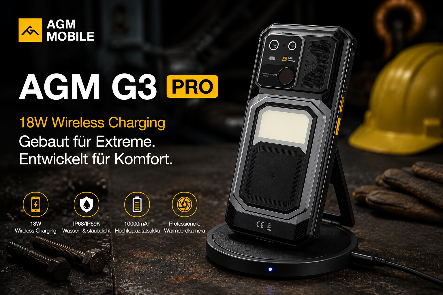 AGM G3 Pro: Robustes Smartphone mit seltenem 18W-Wireless Charging setzt neue Maßstäbe