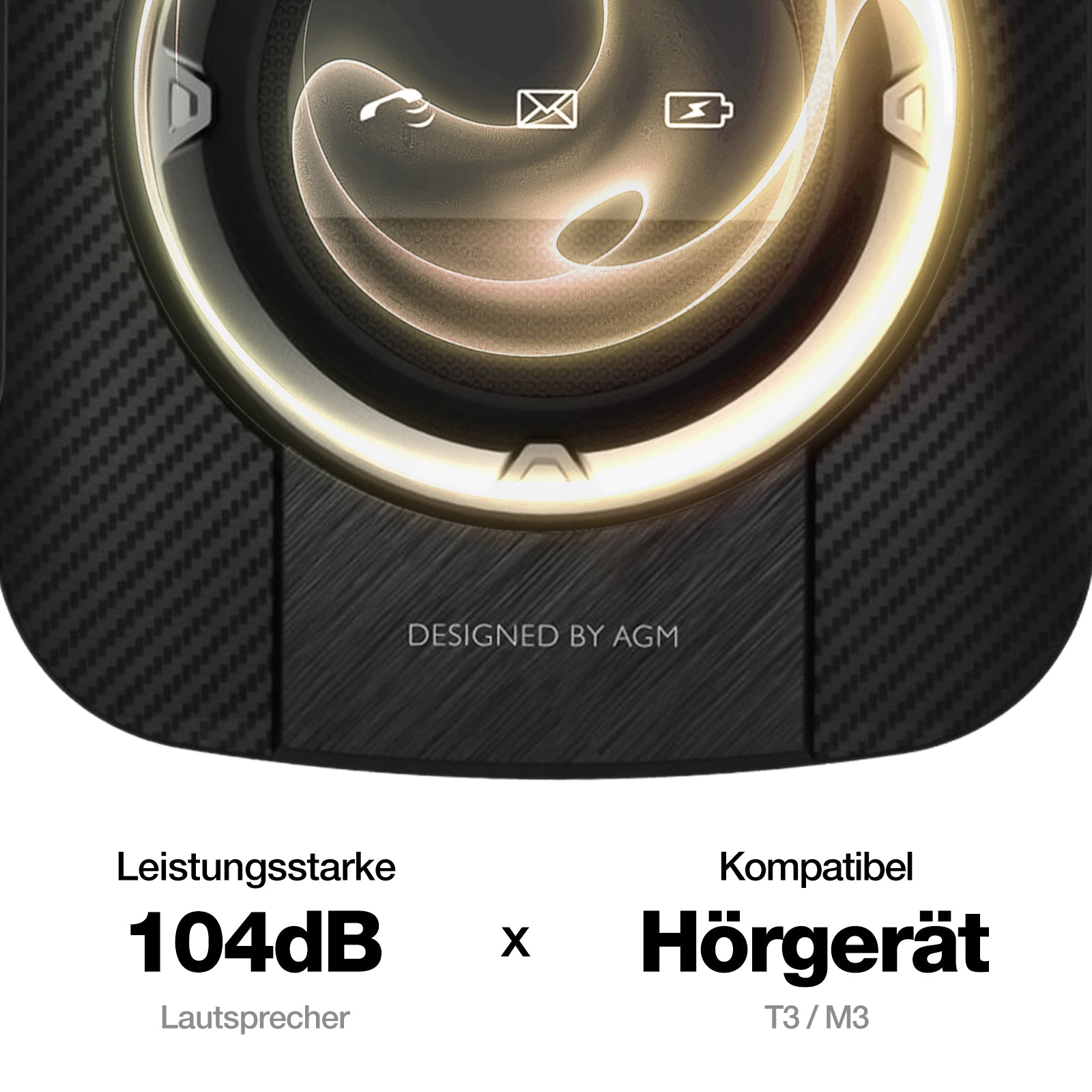 AGM M8 FLIP | 4G Robustes Klapphandy | SOS Notruftaste | Ein Klick Anruf | Leistungsstarker Lautsprecher | Großer Akku