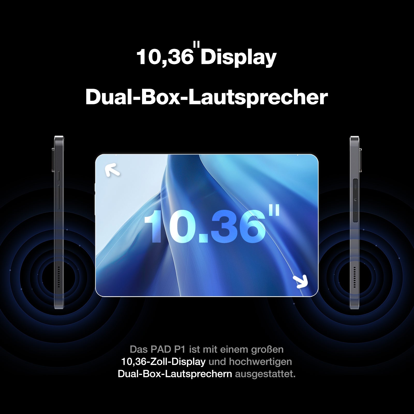 AGM PAD P1 | 4G LTE Robustes Tablet | Leistungsstarker Chipsatz | Wasserdicht | Leichtgewicht | Großer Bildschirm 1200*2000 FHD | Großer Akku | Android 13
