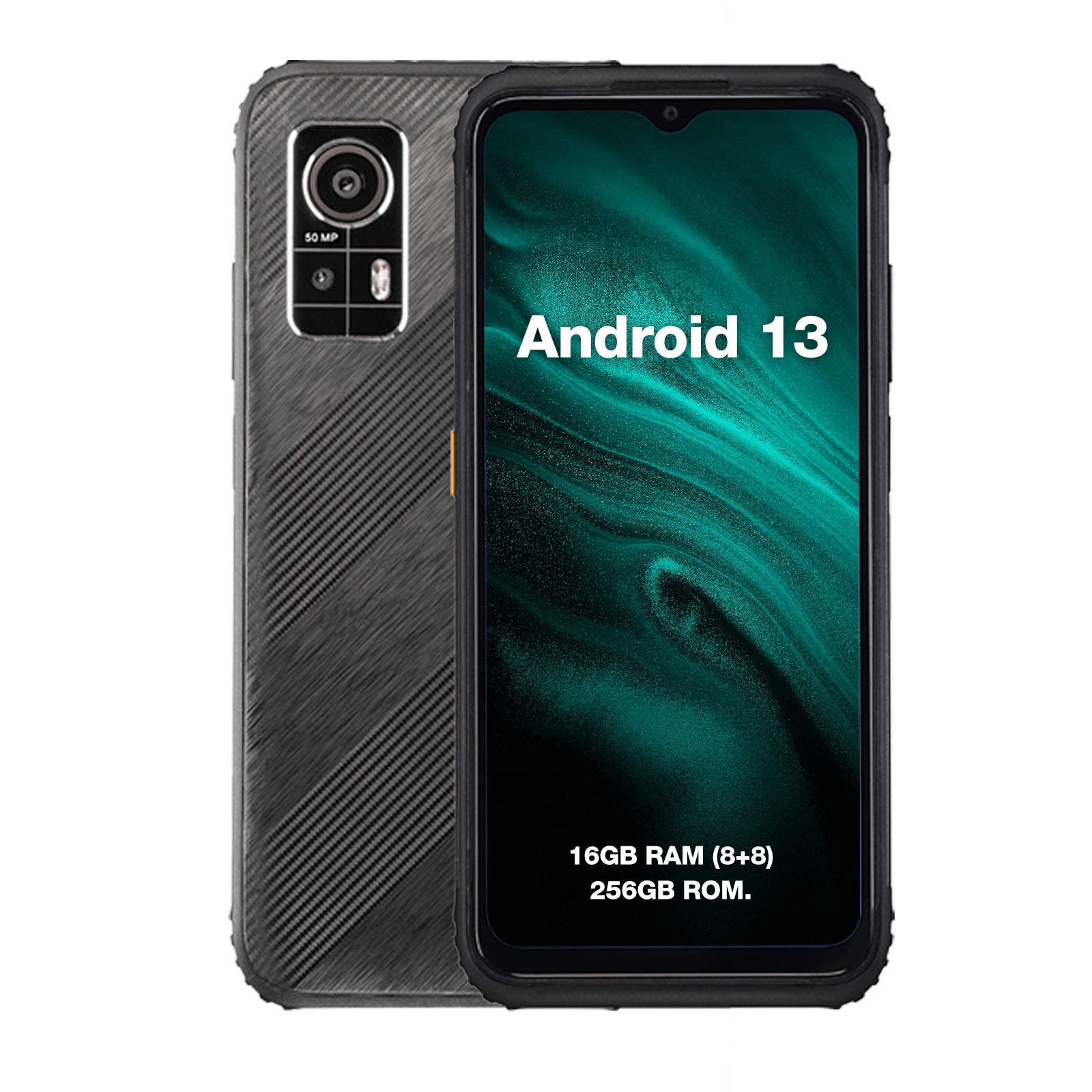 AGM H6 | Ultradünn | Robust | 6,56-Zoll-Display mit 90 Hz | 8 GB RAM + 8 GB Virtueller Erweiterter RAM + 256 GB ROM | Android 13