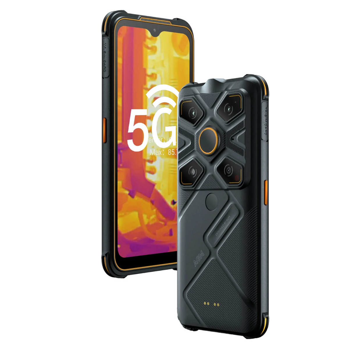 AGM Glory G1S Outdoor Handy 5G, Wärmebildkamera 256 x 192 IR-Auflösung 25Hz, Snapdragon 480 8GB/128GB 20MP Nachtsichtkamera 6.53" FHD+ 5500mAh