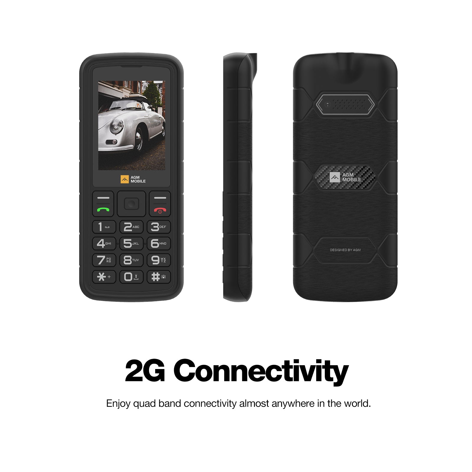 AGM M9 | Robust | 2G | Ergonomisch | Benutzerfreundlich | Schnellwahl | Dual SIM