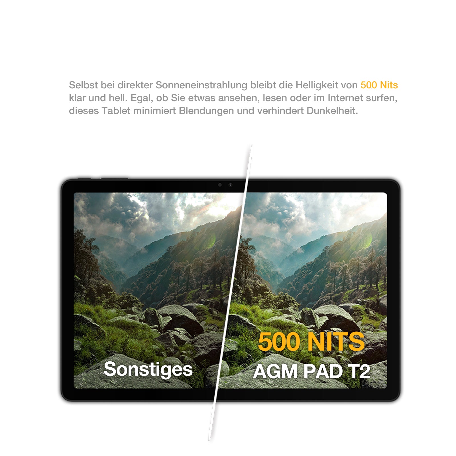 AGM PAD T2 | 500 Nits Helligkeit|11" FHD+|256GB|MTK G91 Prozessor|Android 14|8000mAh Batterie