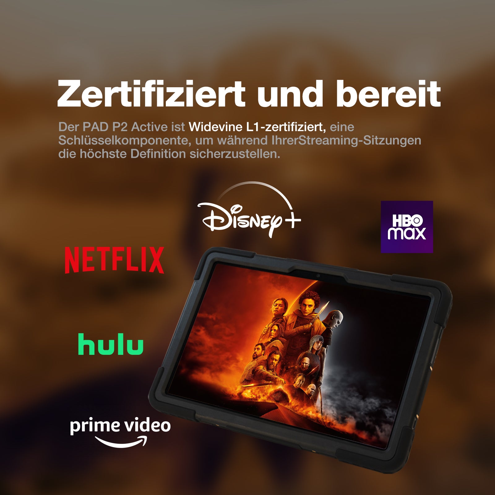 AGM PAD P2 Active | 4G LTE | Robust | Abnehmbare Hülle | Widevine L1 | Helio G99 | Android 14