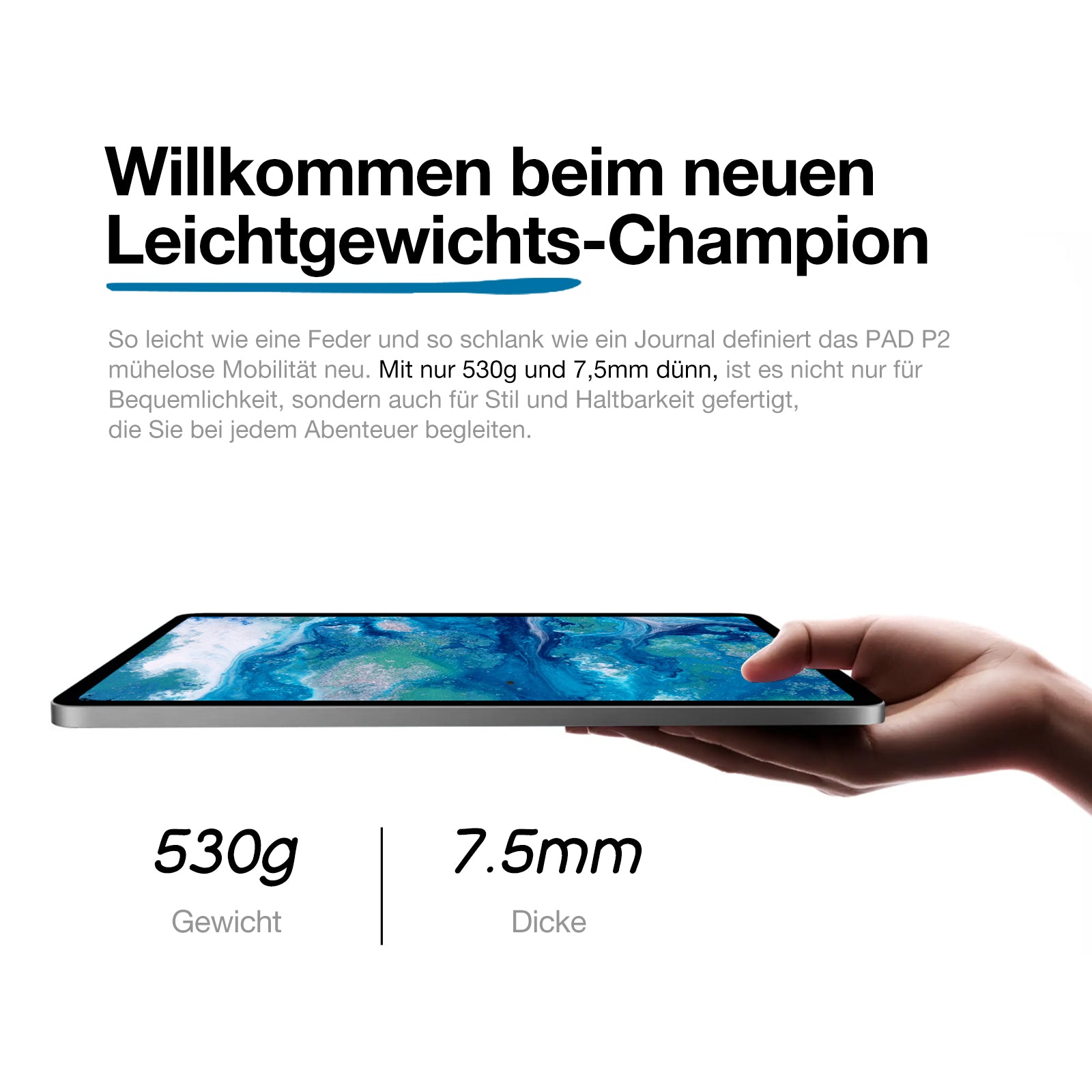 AGM PAD P2 | 4G LTE | Leicht & dünn | Widevine L1 | Leistungsstarker Chipsatz | Android 14