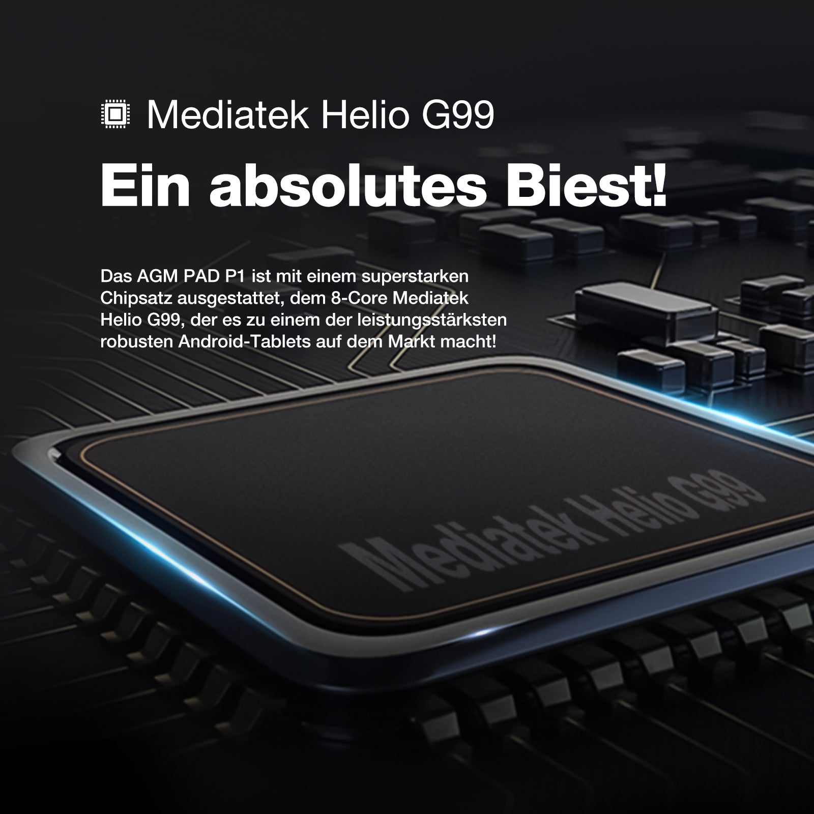 AGM PAD P1 | 4G LTE Robustes Tablet | Leistungsstarker Chipsatz | Wasserdicht | Leichtgewicht | Großer Bildschirm 1200*2000 FHD | Großer Akku | Android 13