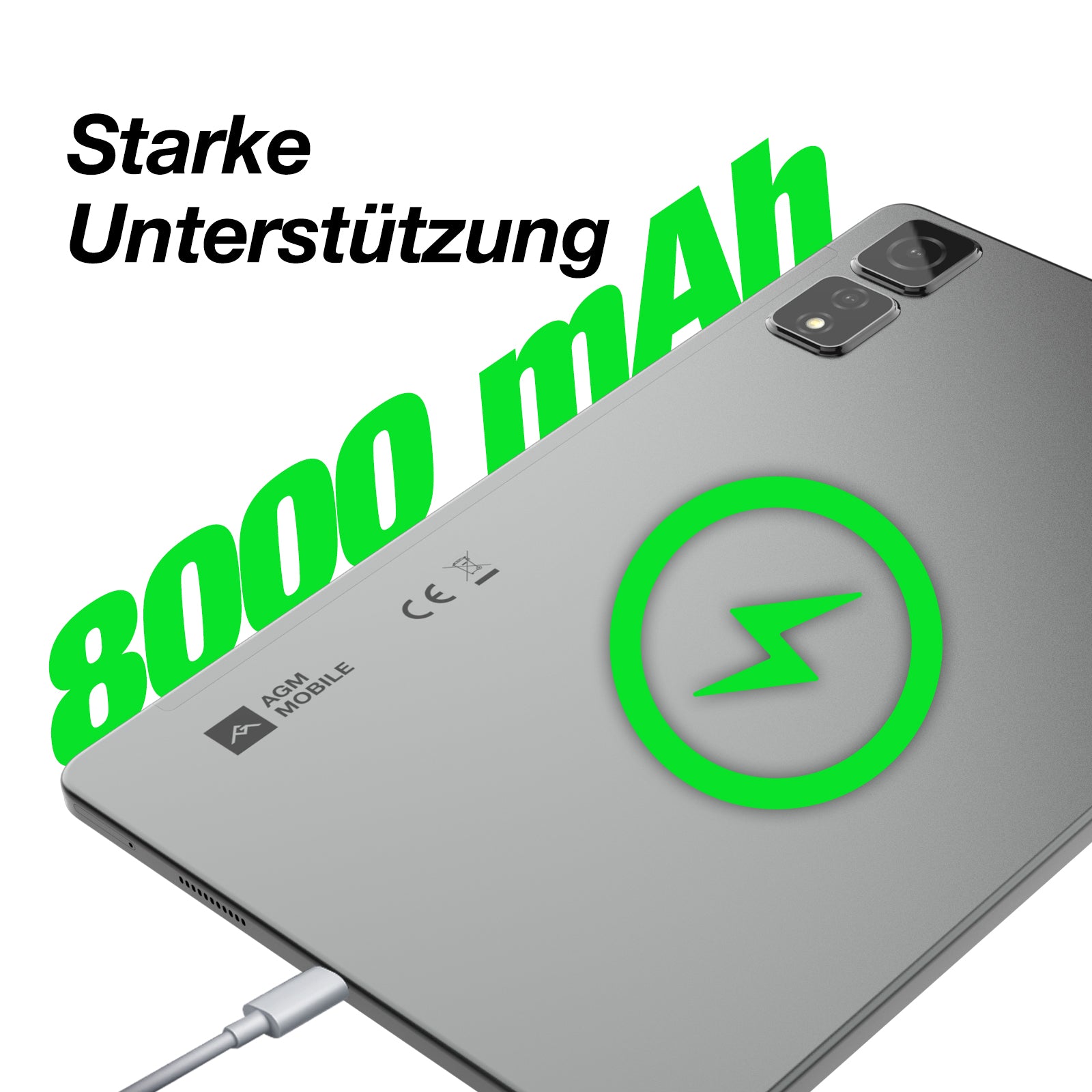 AGM PAD T2 | 500 Nits Helligkeit|11" FHD+|256GB|MTK G91 Prozessor|Android 14|8000mAh Batterie