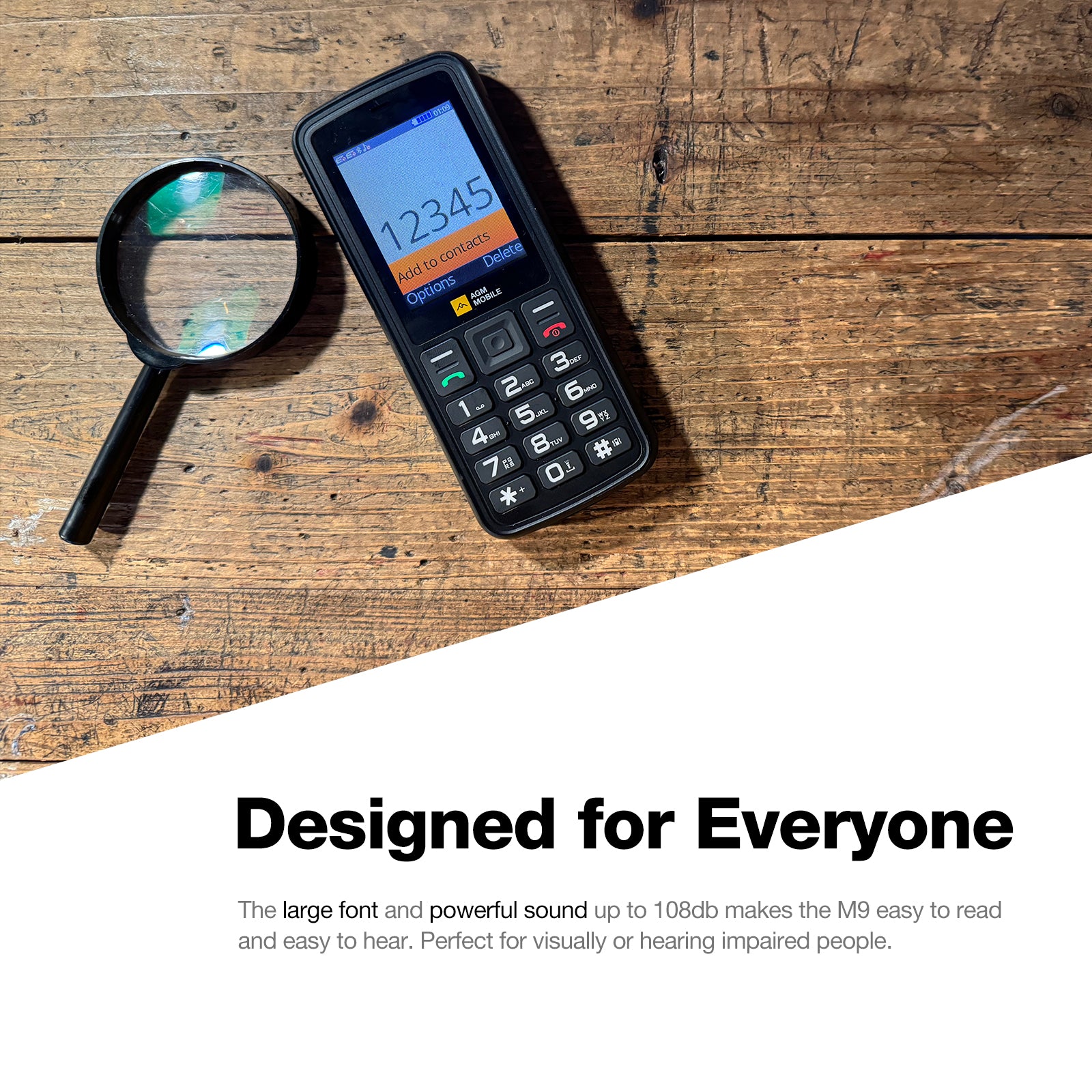 AGM M9 | Robust | 2G | Ergonomisch | Benutzerfreundlich | Schnellwahl | Dual SIM