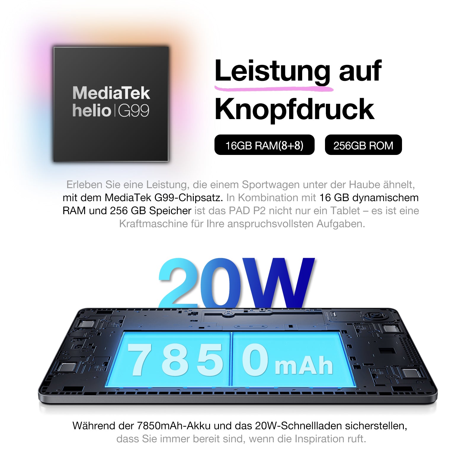 AGM PAD P2 | 4G LTE | Leicht & dünn | Widevine L1 | Leistungsstarker Chipsatz | Android 14