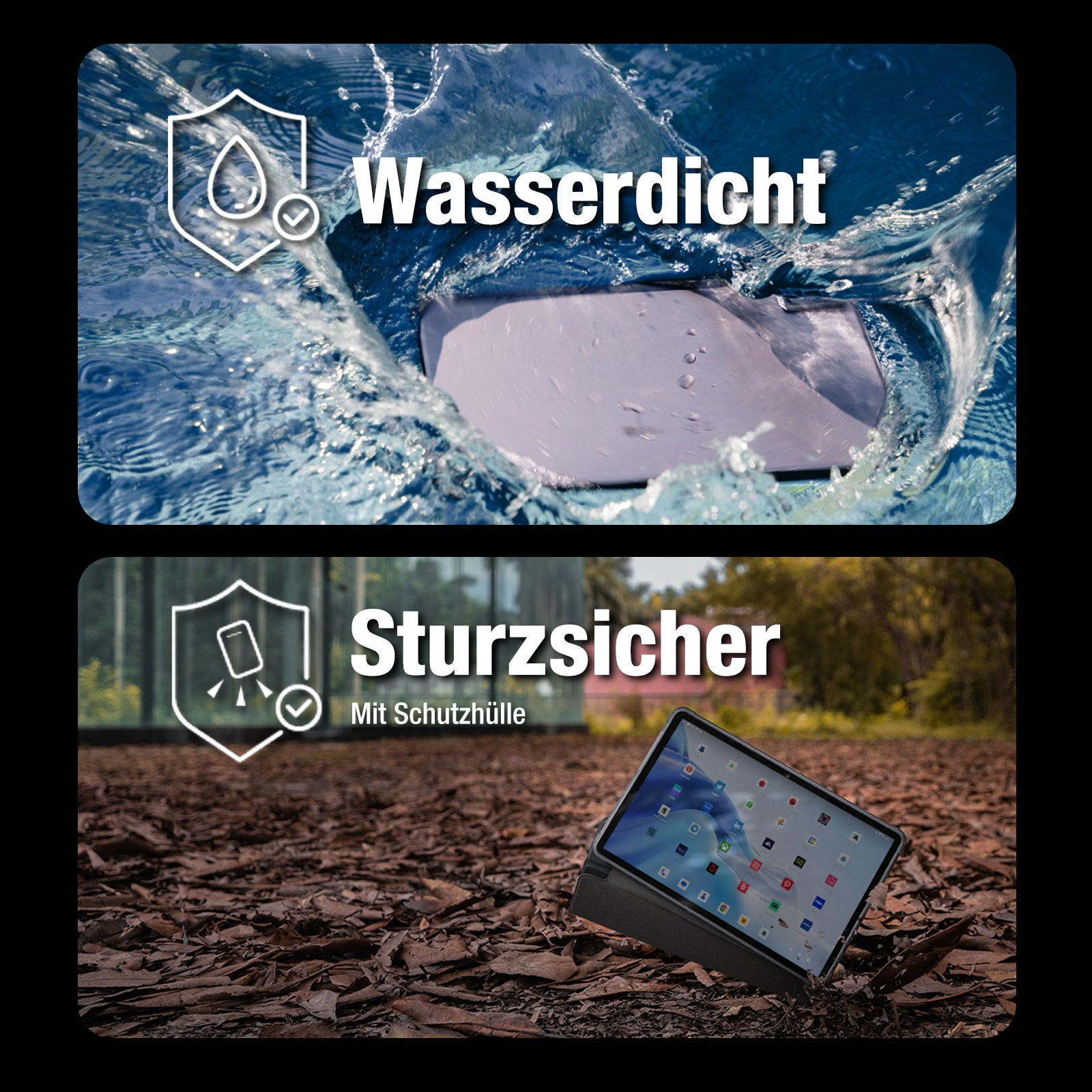 AGM PAD P1 | 4G LTE Robustes Tablet | Leistungsstarker Chipsatz | Wasserdicht | Leichtgewicht | Großer Bildschirm 1200*2000 FHD | Großer Akku | Android 13