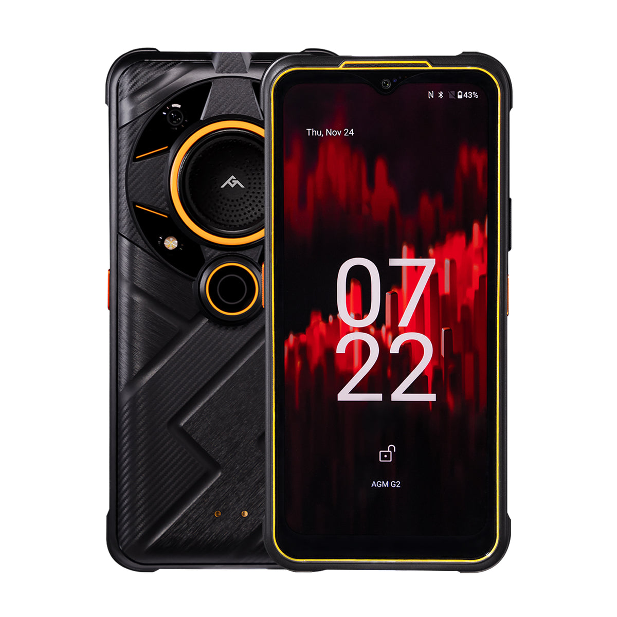 AGM G2 | 5G Outdoor Smartphone ohne Vertrag | Leistungsstarker Chipsatz | 6,58' FHD+ 120Hz Display | 7000-mAh-Akku | Android 12