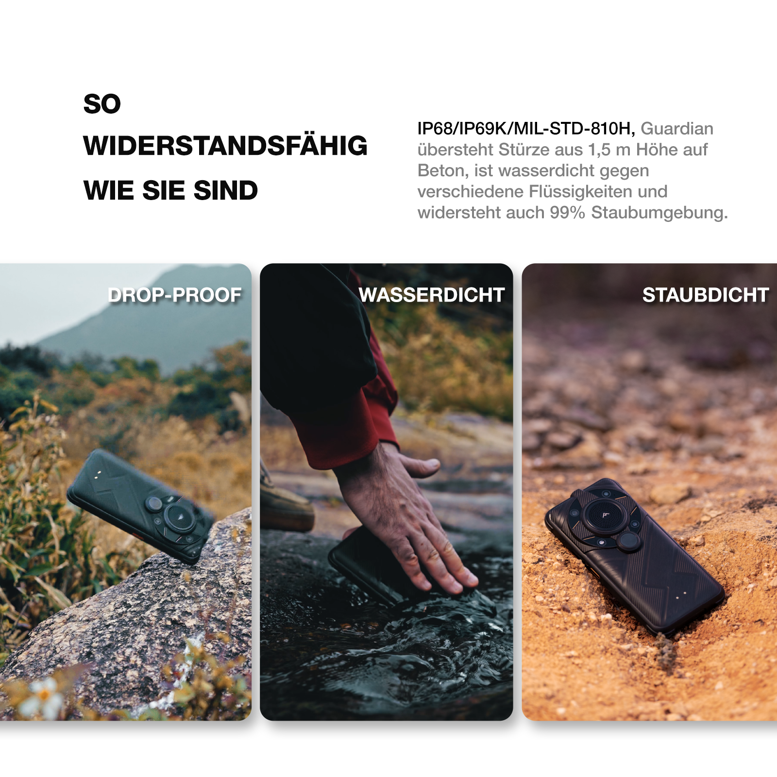 AGM G2 Guardian | 5G Outdoor Smartphone ohne Vertrag| Wärmebild-Monokular Lange Erfassungsreichweite: 500m/yd | Android 12