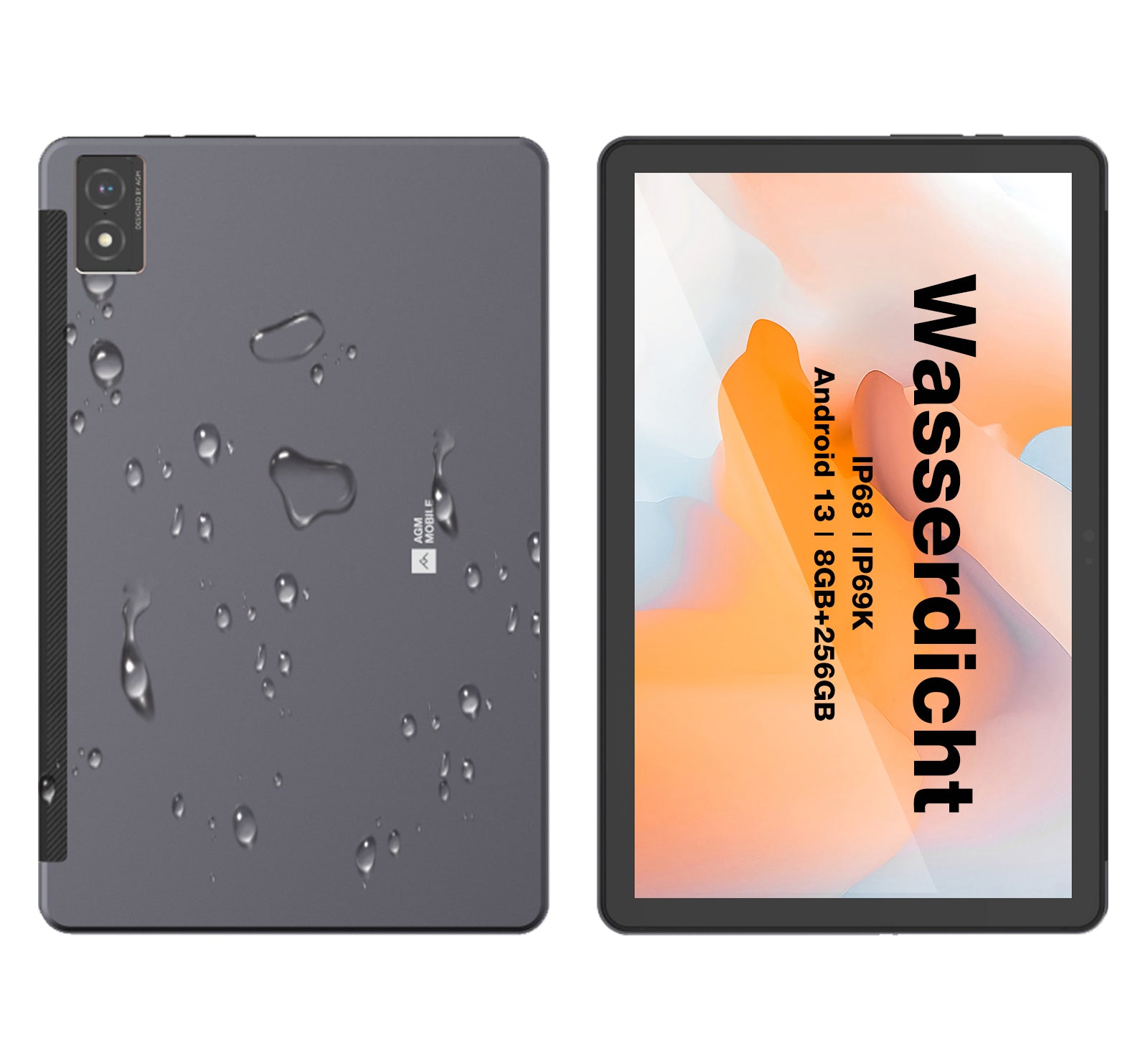 AGM PAD P1 | 4G LTE Robustes Tablet | Leistungsstarker Chipsatz | Wasserdicht | Leichtgewicht | Großer Bildschirm 1200*2000 FHD | Großer Akku | Android 13