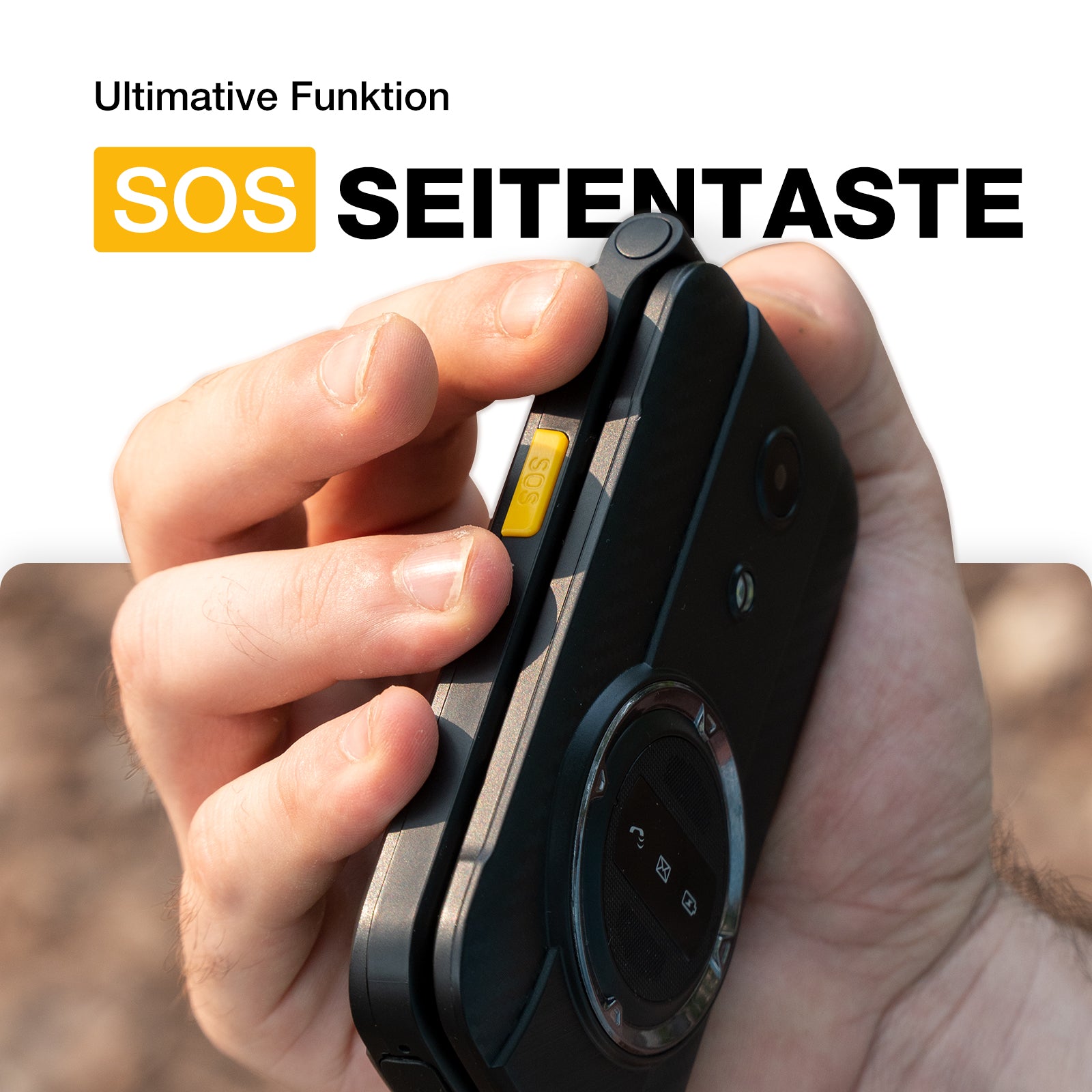 AGM M8 FLIP | 4G Robustes Klapphandy | SOS Notruftaste | Ein Klick Anruf | Leistungsstarker Lautsprecher | Großer Akku