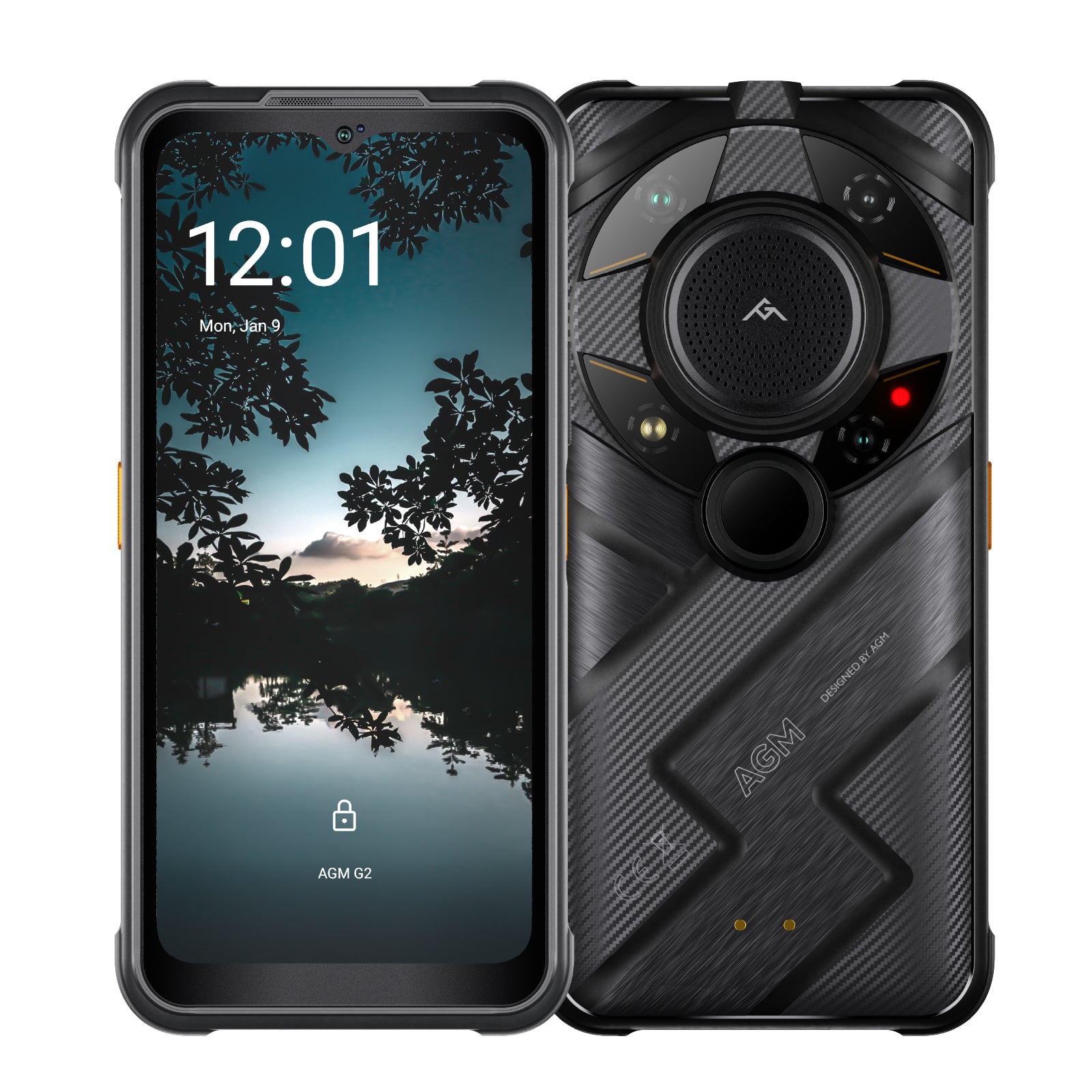 AGM G2 Guardian | 5G Outdoor Smartphone ohne Vertrag| Wärmebild-Monokular Lange Erfassungsreichweite: 500m/yd | Android 12