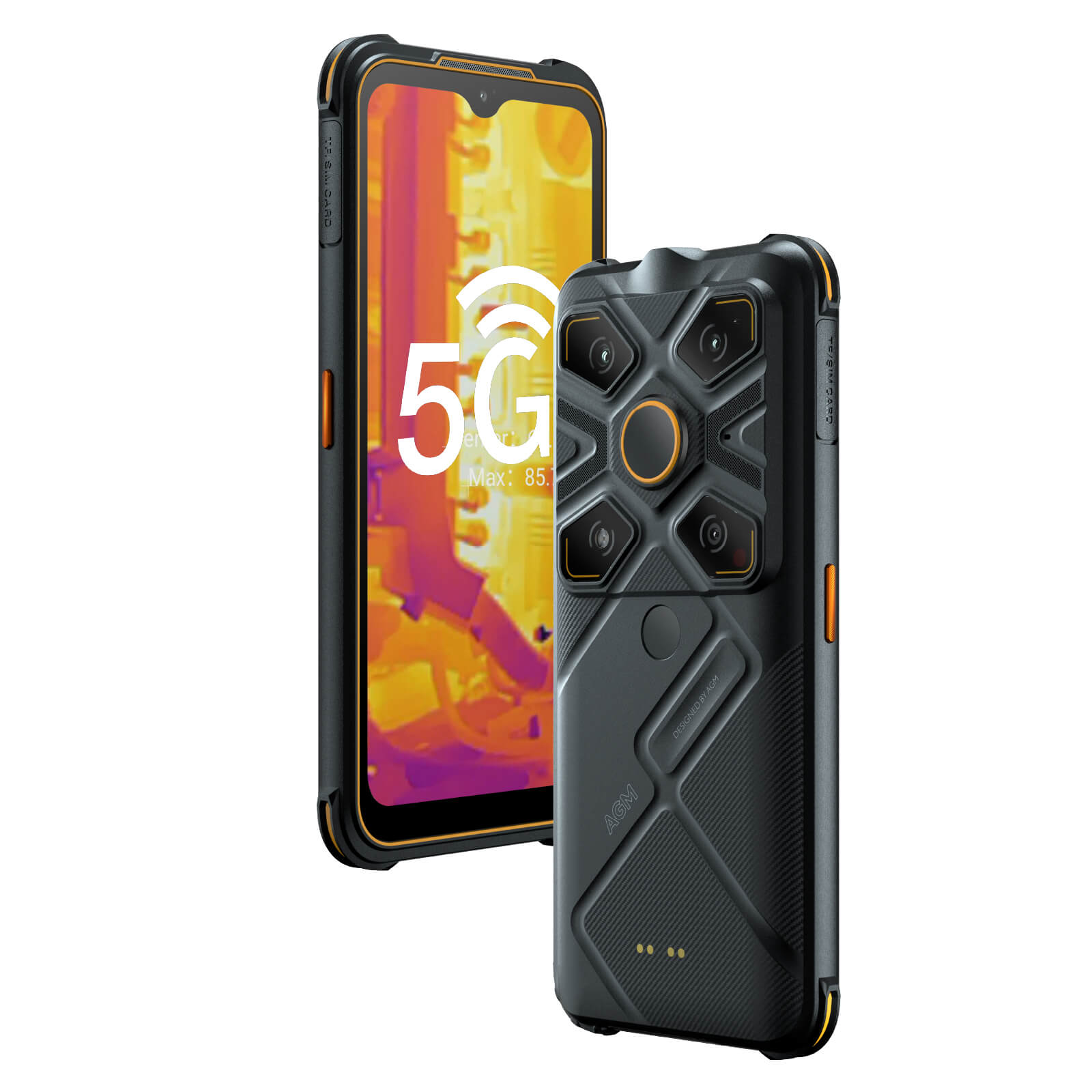 AGM Glory G1S | 5G Robustes Smartphone | Höchste Auflösung der Wärmebildkamera: 256 x 192 Bildrate: 25 FPS