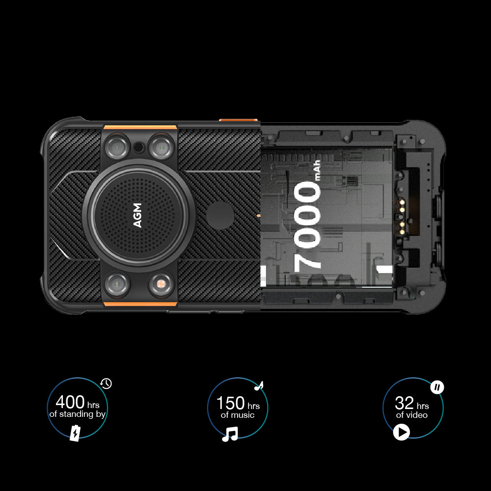 AGM H5 | Android 12 | Robustes Handy | 109dB Der weltweit lauteste mobile Lautsprecher