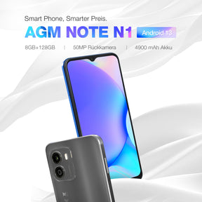 AGM NOTE N1 | 50MP AI Dual Kamera | 90Hz Display | Android 13 | Großer Akku | 8GB RAM +128GB ROM