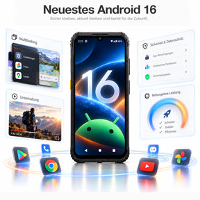 Vorbestellung | AGM H6 Pro | Schlankes Outdoor-Smartphone | 6,56-Zoll-HD+-Display | 50-MP-Kamera | 5.000-mAh-Akku | IP68/IP69K | Android 16 | NFC