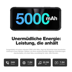 Vorbestellung | AGM H6 Pro | Schlankes Outdoor-Smartphone | 6,56-Zoll-HD+-Display | 50-MP-Kamera | 5.000-mAh-Akku | IP68/IP69K | Android 16 | NFC