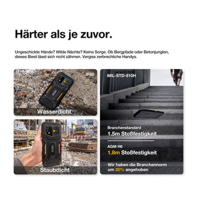 Vorbestellung | AGM H6 Pro | Schlankes Outdoor-Smartphone | 6,56-Zoll-HD+-Display | 50-MP-Kamera | 5.000-mAh-Akku | IP68/IP69K | Android 16 | NFC