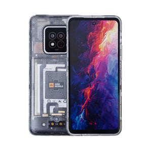 AGM X6 Phantom | Transparentes Aussehen | Stilvoll | Octa-Core 5G Robustes Smartphone | Mehrszenen-Temperaturerkennung | Anpassbare Seitentaste | 50MP Hauptkamera | Android 14