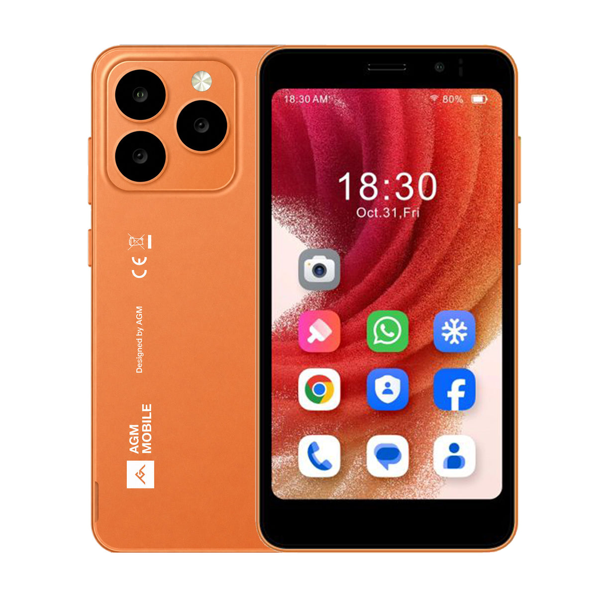 Vorbestellung | AGM Note N2 | Kompaktes Android-Smartphone | 4,96" Smartphone im Taschenformat | Wechselbarer Akku | Android 16 Go