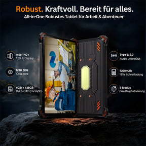 AGM PAD P3 | Kompaktes robustes 8,68″ Tablet | Helio G99 | IP68/IP69K | Wasserdicht | 120-Hz-Display | eSIM | Android 16