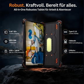 Vorbestellung | AGM PAD P3 | Kompaktes robustes 8,68″ Tablet | Helio G99 | IP68/IP69K | Wasserdicht | 120-Hz-Display | eSIM | Android 16