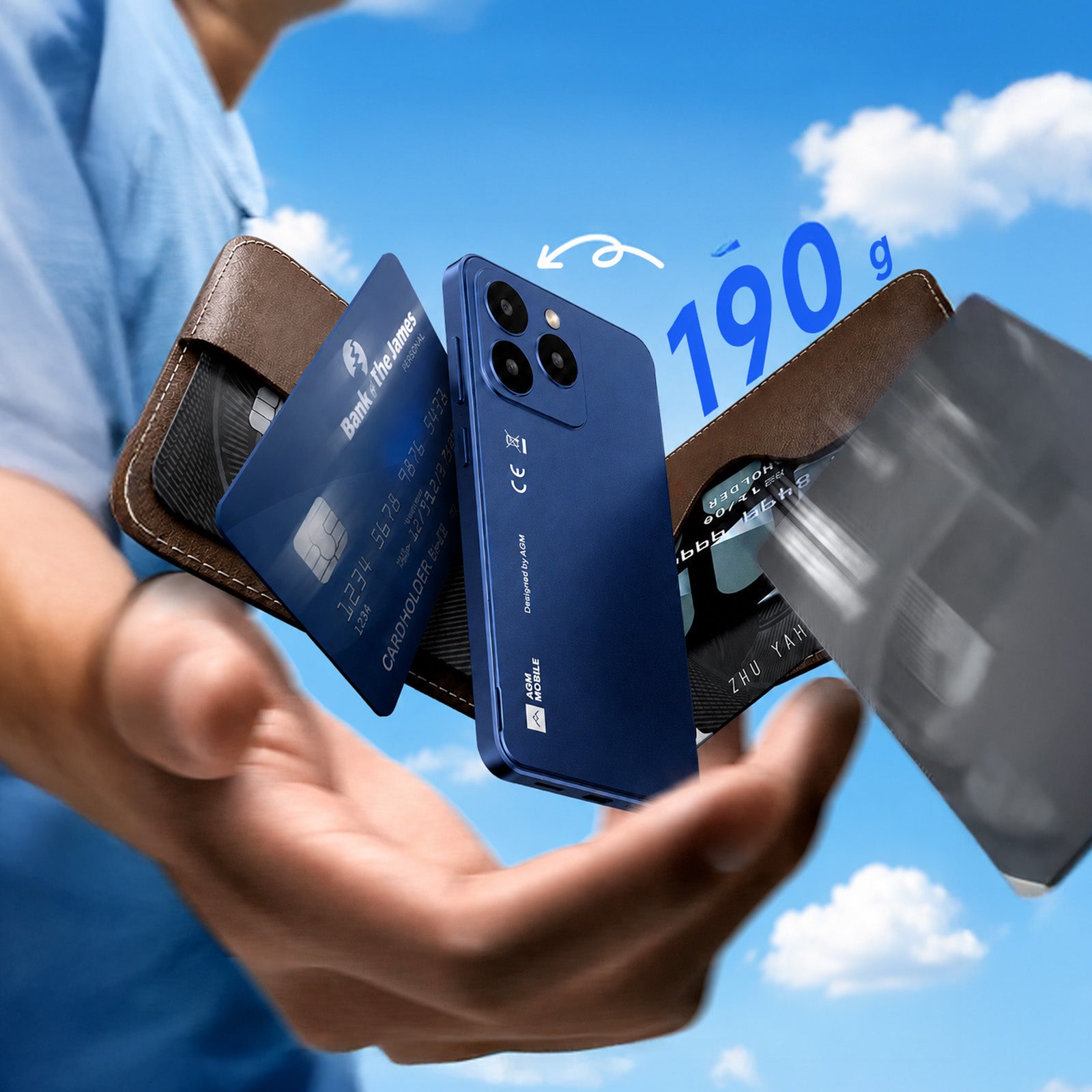 Vorbestellung | AGM Note N2 | Kompaktes Android-Smartphone | 4,96" Smartphone im Taschenformat | Wechselbarer Akku | Android 16 Go