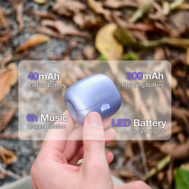 AGM Open Buds 1 | Offenes Ohr-Design | 25+3 dB ANC | 6 Stunden Spielzeit | IPX4 Spritzwasserschutz