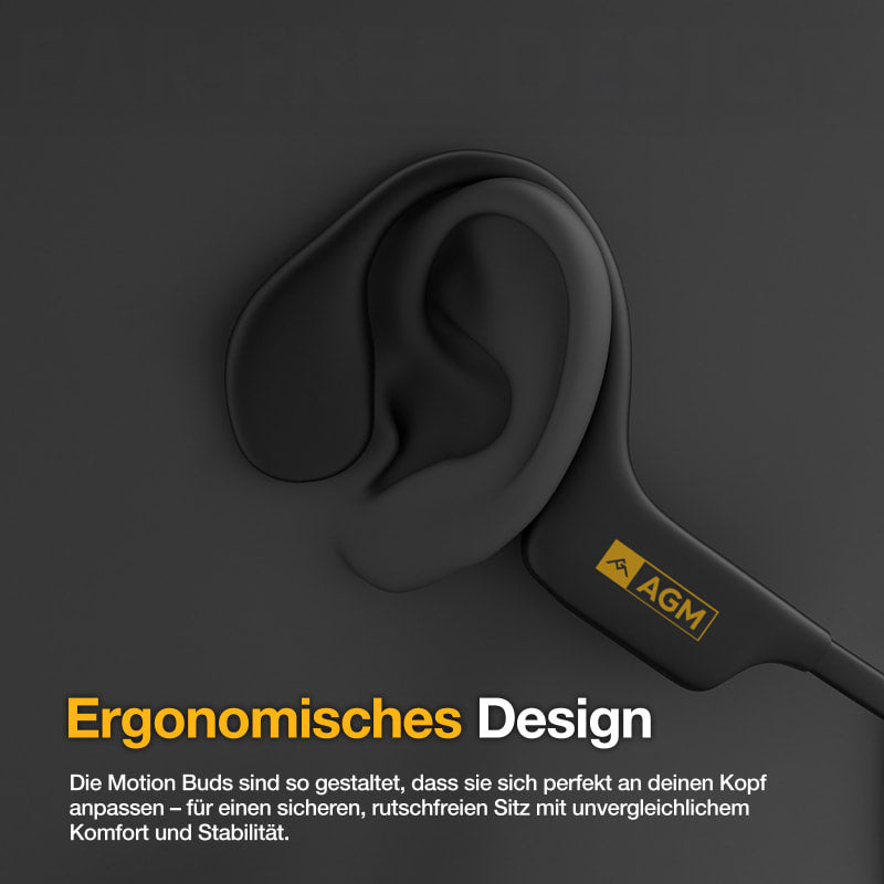 AGM Motion Buds | IP68 wasserdicht | Schwimm-Ohrhörer | Bluetooth-Kopfhörer | Kabellose Knochenleitungskopfhörer