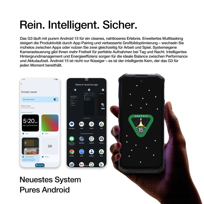 Vorbestellung | AGM G3 | Robustes Smartphone | 12GB+512GB | 10000 mAh Akku | 50MP Frontkamera | 120Hz Display | IP68 IP69K | Drahtloses Laden