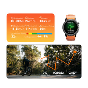 AGM Legion Pro | GPS | Offline-Karten | 5ATM | IP68 wasserdicht | 100+ Sportmodi | Smartwatch