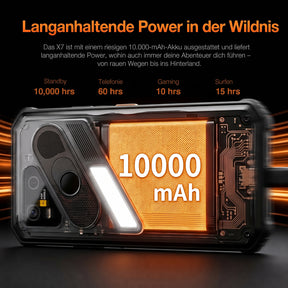 Vorbestellung | AGM X7 | 5G-Robust-Smartphone | 10000-mAh-Akku | 120-Hz-FHD+-Display | IP68/IP69K | Kabelloses Laden | Android 16 | eSIM
