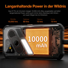 Vorbestellung | AGM X7 Pro | Robustes Smartphone mit Wärmebildkamera | 512 × 384 Pixel Wärmebildauflösung | 6 GB + 256 GB | 10000-mAh-Akku | IP68/IP69K | Kabelloses Laden | Android 16 | eSIM