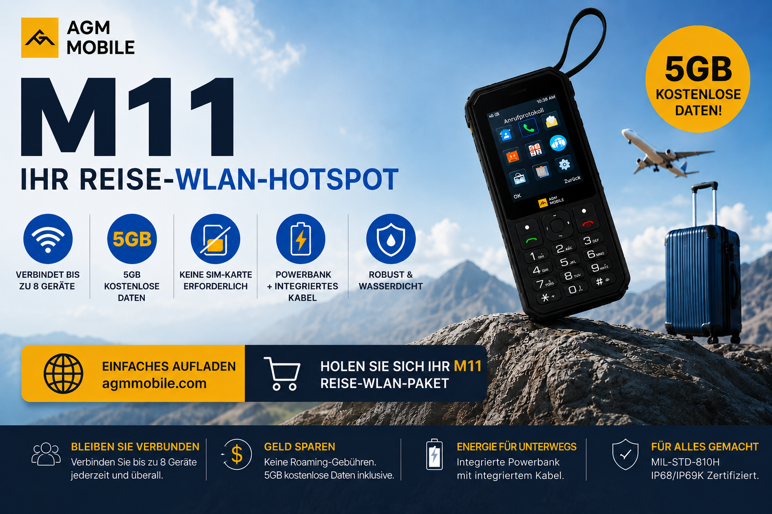 AGM M11+battery