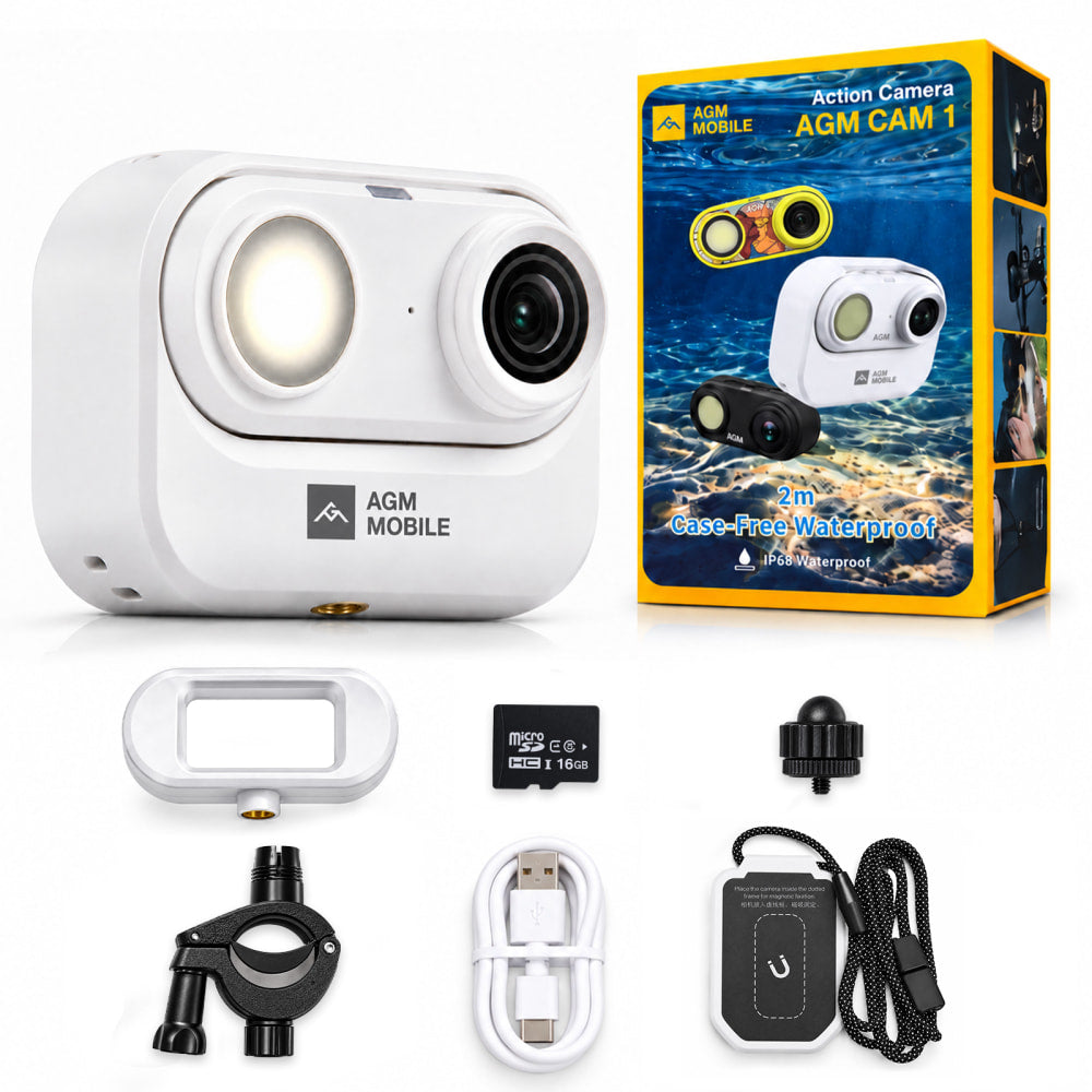 Vorbestellung | AGM CAM1 | 2K Mini-Actioncam | Nur 39 g | Integriertes LED-Licht | Magnetische Befestigung | Wasserdicht bis 2 m