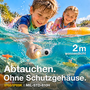 Vorbestellung | AGM CAM1 | 2K Mini-Actioncam | Nur 39 g | Integriertes LED-Licht | Magnetische Befestigung | Wasserdicht bis 2 m