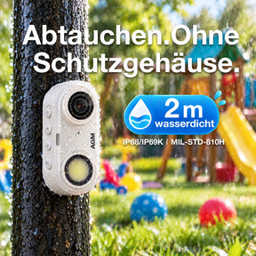 Vorbestellung | AGM CAM1 | 2K Mini-Actioncam | Nur 39 g | Integriertes LED-Licht | Magnetische Befestigung | Wasserdicht bis 2 m