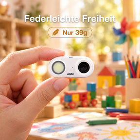 Vorbestellung | AGM CAM1 | 2K Mini-Actioncam | Nur 39 g | Integriertes LED-Licht | Magnetische Befestigung | Wasserdicht bis 2 m