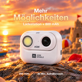 Vorbestellung | AGM CAM1 | 2K Mini-Actioncam | Nur 39 g | Integriertes LED-Licht | Magnetische Befestigung | Wasserdicht bis 2 m