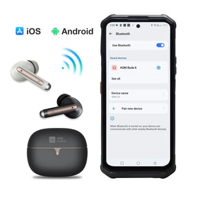 AGM Buds 5 | ANC + ENC | 30 Stunden Wiedergabe | IPX4 | Touch Control