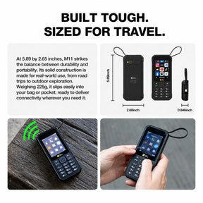 Vorbestellung | AGM M11 | 4G-MiFi-Telefon｜Tragbarer WLAN-Hotspot｜4000-mAh-Akku｜IP68/IP69K wasserdicht｜Kabelgebundenes Reverse Charging｜FM-Radio｜3,5-mm-Klinkenanschluss