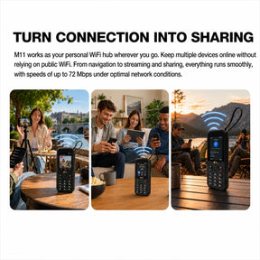 Vorbestellung | AGM M11 | 4G-MiFi-Telefon｜Tragbarer WLAN-Hotspot｜4000-mAh-Akku｜IP68/IP69K wasserdicht｜Kabelgebundenes Reverse Charging｜FM-Radio｜3,5-mm-Klinkenanschluss