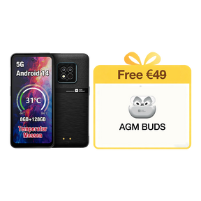 AGM X6 Phantom | Transparentes Aussehen | Stilvoll | Octa-Core 5G Robustes Smartphone | Mehrszenen-Temperaturerkennung | Anpassbare Seitentaste | 50MP Hauptkamera | Android 14