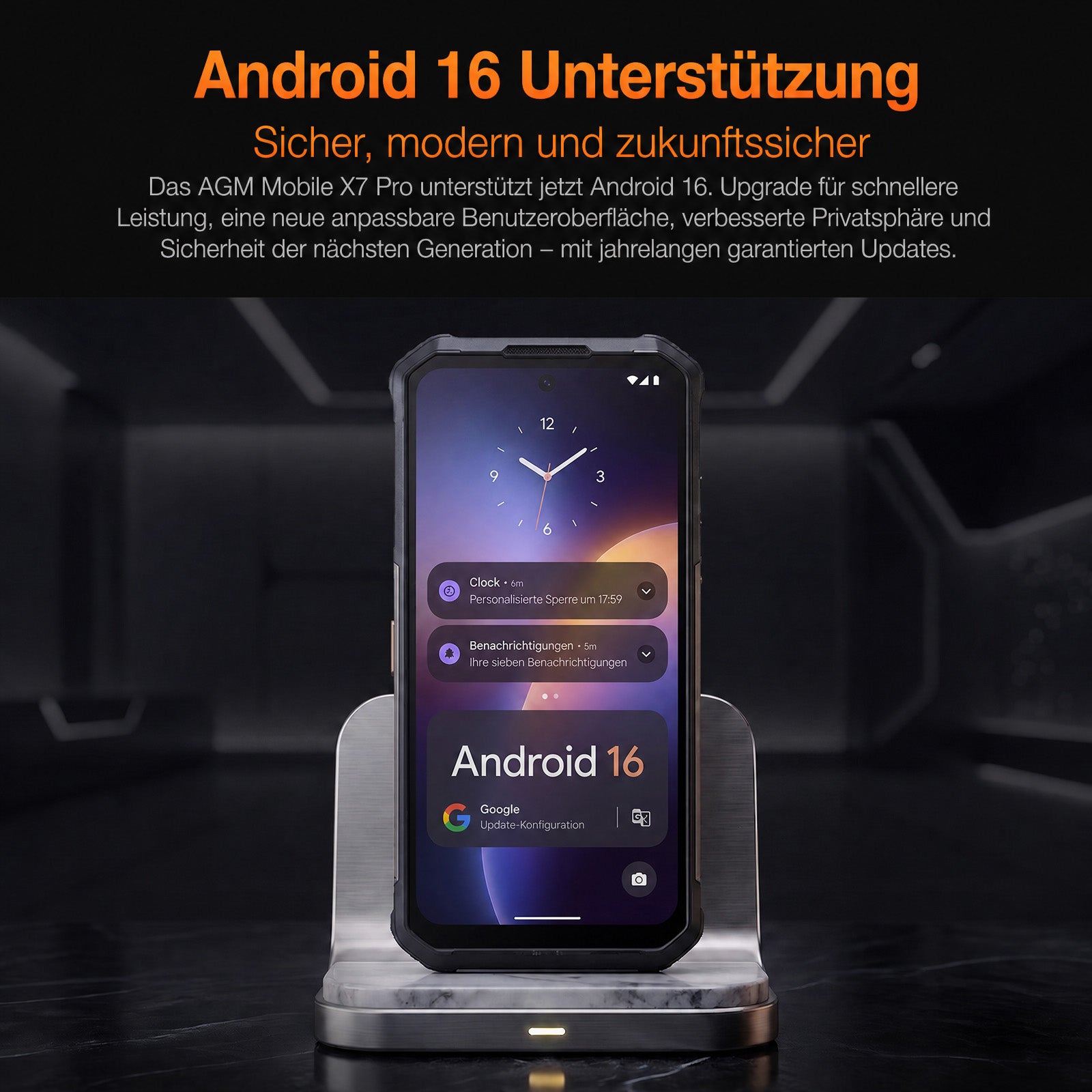Vorbestellung | AGM X7 Pro | Robustes Smartphone mit Wärmebildkamera | 512 × 384 Pixel Wärmebildauflösung | 6 GB + 256 GB | 10000-mAh-Akku | IP68/IP69K | Kabelloses Laden | Android 16 | eSIM