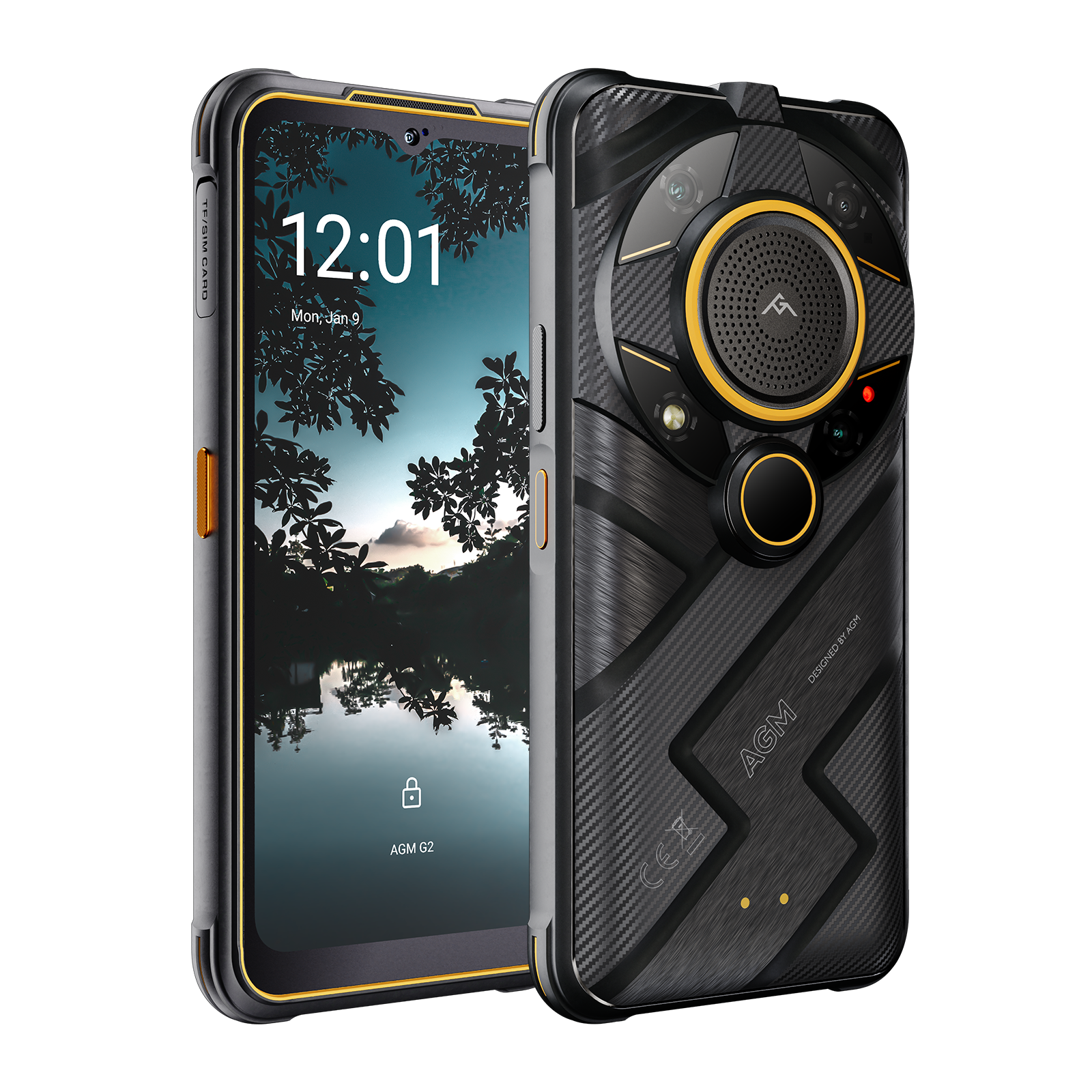 AGM G2 Guardian | 5G Outdoor Smartphone ohne Vertrag| Wärmebild-Monokular Lange Erfassungsreichweite: 500m/yd | Android 12